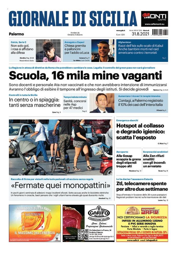 Prima Pagina, Giornale di Sicilia: “Non solo gol, i rosa si affidano alla difesa” Prima Pagina, Giornale di Sicilia: “Non solo gol, i rosa si affidano alla difesa”