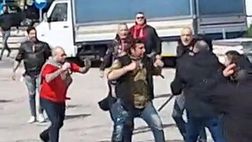 Al derby di Fano con le famiglie: agguato, un poliziotto ferito