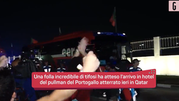 VIDEO Portogallo, tifosi in delirio per l’arrivo in Qatar di CR7 e Leao