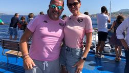 FOTO Palermo, verso la Reggina: tifosi rosa sul traghetto, destinazine “Granillo”