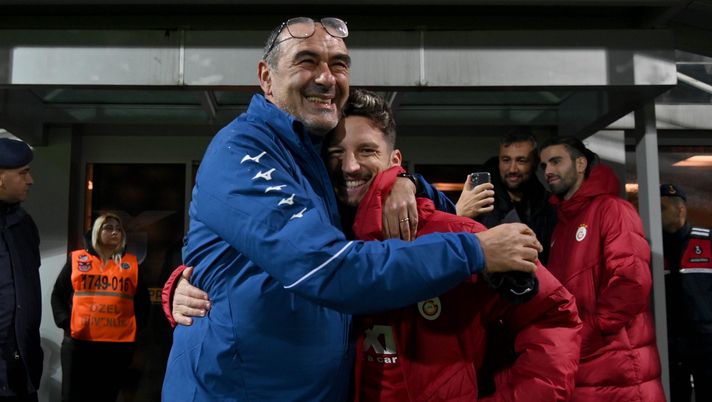 Maurizio Sarri e Dries Mertens