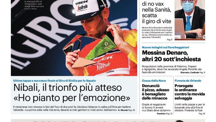 Prima Pagina, Giornale di Sicilia: “Si rimane fermi al giallo, nessuna eccezione” - immagine 1