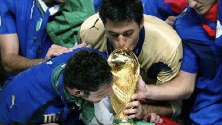 Marco Amelia, ex portiere del Milan, al mondiale del 2006 (credits: Twitter Amelia) 