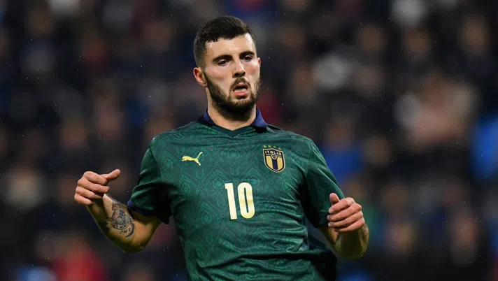 FERRARA, ITALY - NOVEMBER 16: Patrick Cutrone of Italy U21 looks on during the UEFA U21 European Championship Qualifier match between Italy and Iceland at Stadio Paolo Mazza on November 16, 2019 in Ferrara, .  (Photo by Alessandro Sabattini/Getty Images)