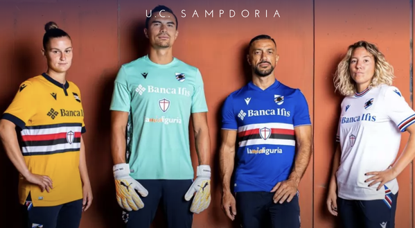 credit Sampdoria Calcio Sampdoria, presentate le maglie per la stagione 2022/23- immagine 2