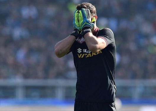  Padelli disperato dopo il gol incassato contro l'Inter 