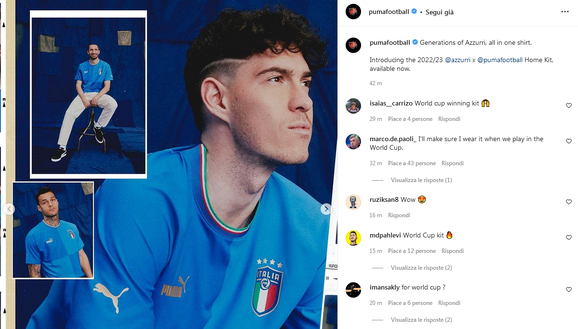 Italia, Puma presenta kit 2022-23 ma sui social è sfottò per il mancato Mondiale…- immagine 2