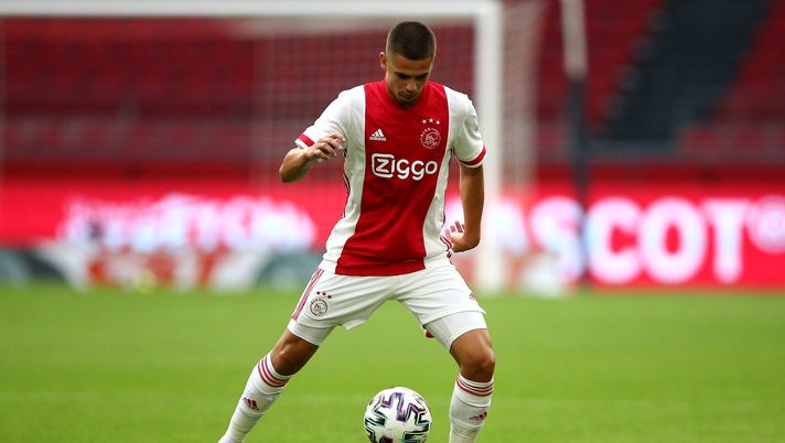 AMSTERDAM, NETHERLANDS - AUGUST 08:  Razvan Marin of Ajax in action during the pre-season friendly match between Ajax Amsterdam and RKC Waalwijk at Johan Cruijff Arena on August 08, 2020 in Amsterdam, Netherlands. (Photo by Dean Mouhtaropoulos/Getty Images) 
