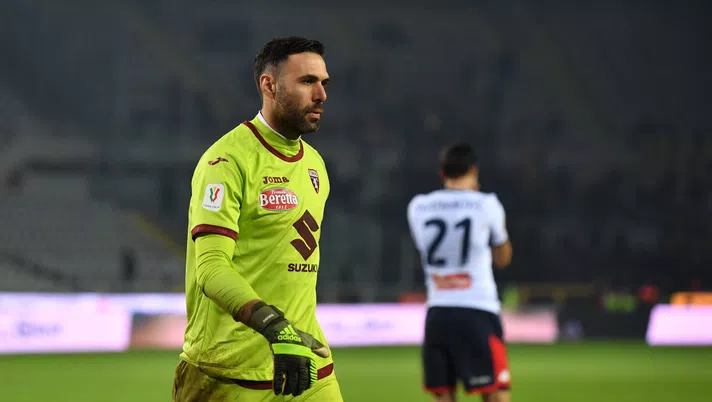 TURIN, ITALY - JANUARY 09:  Salvatore Sirigu of Torino FC reacts during the Coppa Italia match between Torino FC and Genoa CFC at Stadio Olimpico Grande Torino on January 9, 2020 in Turin, Italy.  (Photo by Valerio Pennicino/Getty Images)