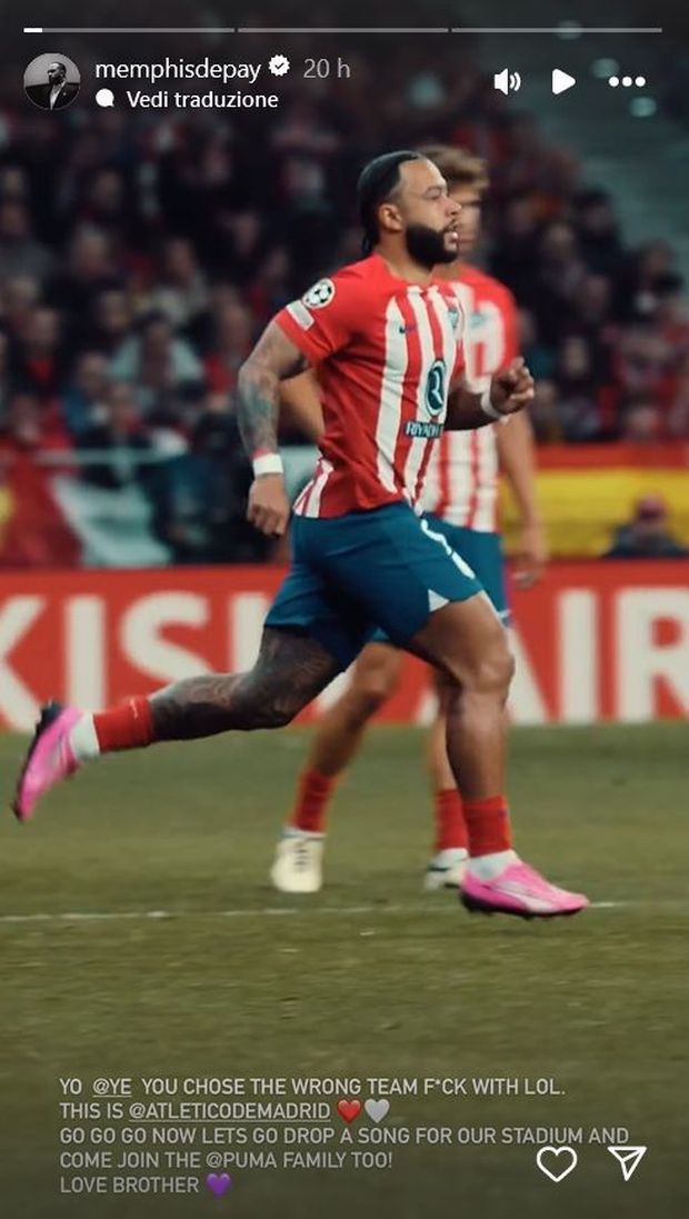 Depay a Kanye West: “Hai scelto la squadra sbagliata, ora una canzone per noi”- immagine 3