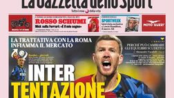 Prima Pagina, Gazzetta dello Sport: “Inter, tentazione Dzeko: la trattativa con la Roma infiamma il mercato”