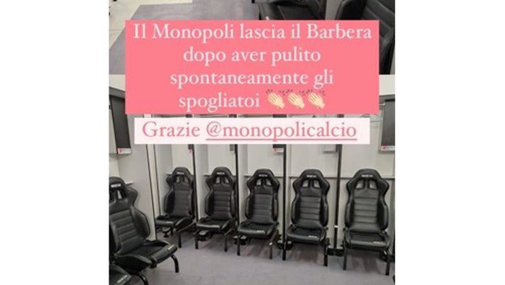 FOTO Palermo-Monopoli, “fair play” al Barbera: le immagini dello spogliatoio pugliese FOTO Palermo-Monopoli, “fair play” al Barbera: le immagini dello spogliatoio pugliese