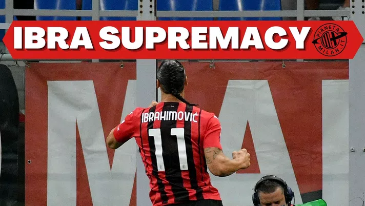 Zlatan Ibrahimovic (attaccante AC Milan) in gol durante Milan-Lazio 2-0 (Serie A 2021-2022) | News (Getty Images)