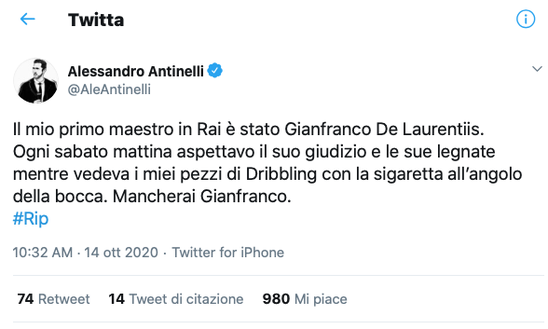 Lutto nel giornalismo, è morto Gianfranco De Laurentiis: il mondo dello sport gli rende omaggio- immagine 2
