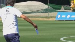 Inter, Inzaghi show: palleggi e tiro vellutato precisissimo (VIDEO)