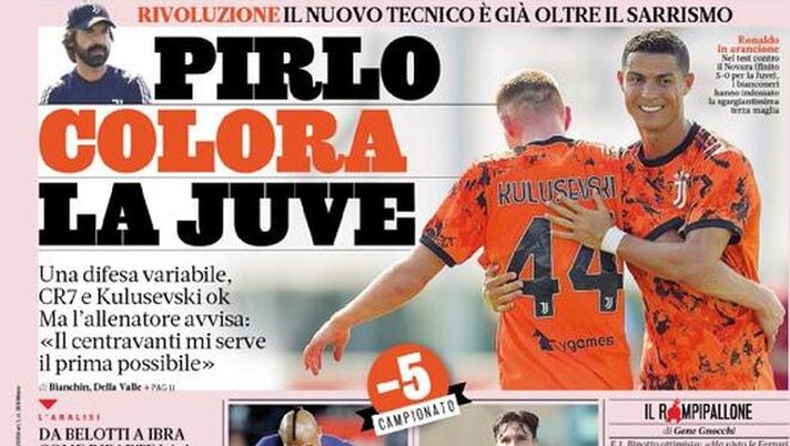GAZZETTA DELLO SPORT &#8211; La prima pagina di oggi, 14 settembre 2020 
