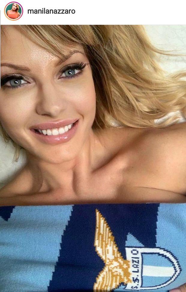 Manila Nazzaro e la febbre social biancoceleste Manila Nazzaro e la febbre social biancoceleste
