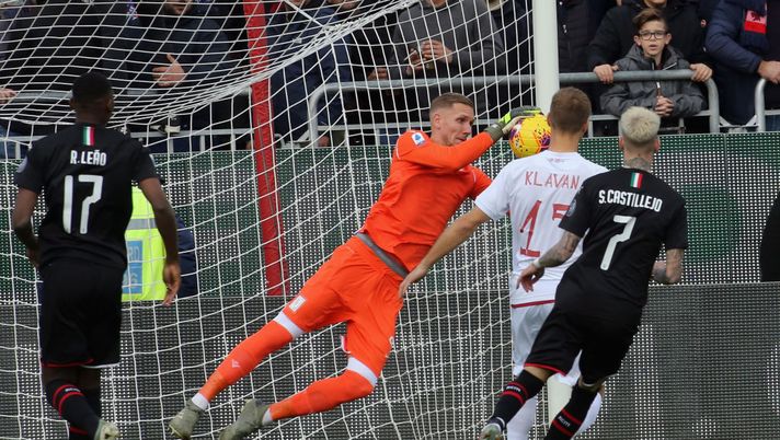 CAGLIARI, ITALY - JANUARY 11: Patrick Robin Olsen of Cagliari in action during the Serie A match between Cagliari Calcio and AC Milan at Sardegna Arena on January 11, 2020 in Cagliari, Italy. (Photo by Enrico Locci/Getty Images) CAGLIARI, ITALY - JANUARY 11: Patrick Robin Olsen of Cagliari in action during the Serie A match between Cagliari Calcio and AC Milan at Sardegna Arena on January 11, 2020 in Cagliari, Italy. (Photo by Enrico Locci/Getty Images)
