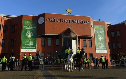 GLASGOW, SCOTLAND - DECEMBER 29: A view of Police outside the stadium during the Ladbrokes Premiership match between Celtic and Rangers at Celtic Park on December 29, 2019 in Glasgow, Scotland. (Photo by Mark Runnacles/Getty Images) GLASGOW, SCOTLAND - DECEMBER 29: A view of Police outside the stadium during the Ladbrokes Premiership match between Celtic and Rangers at Celtic Park on December 29, 2019 in Glasgow, Scotland. (Photo by Mark Runnacles/Getty Images)