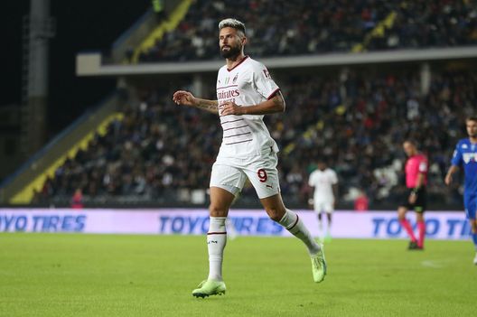 Olivier Giroud (attaccante AC Milan), qui durante Empoli-Milan 1-3 (Serie A 2022-2023) | News (Getty Images) Olivier Giroud AC Milan Empoli-Milan 1-3 Serie A 2022-2023