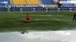 VIDEO / Nubifragio a Cerignola: il campo diventa un tappeto elastico!