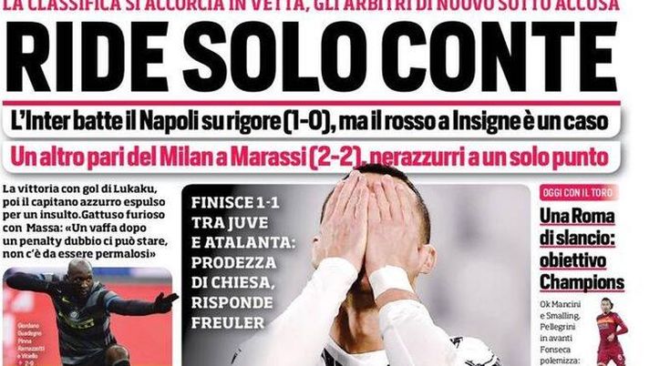 Corriere dello Sport, la prima pagina di oggi, giovedì 17 dicembre 2020 