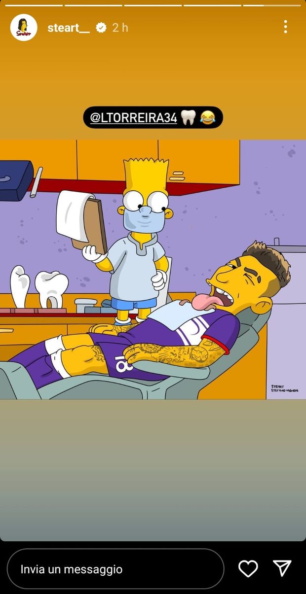 FOTO – E Torreira si fa impiantare il dente dal dottor… Bart Simpson!- immagine 2