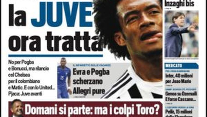 Prima Pagina, Tuttosport: “Cuadrado, la Juve ora lo tratta” 