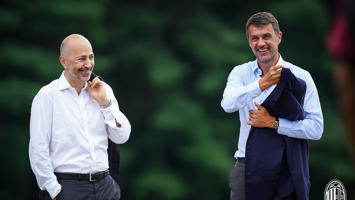 Ivan Gazidis e Paolo Maldini, dirigenti del Milan a Milanello (credits: acmilan.com) 