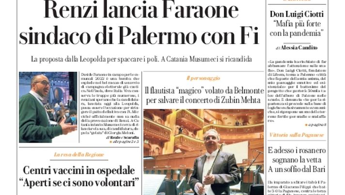 Prima Pagina, La Repubblica-Palermo: “E adesso i rosanero sognano la vetta“ 