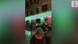 VIDEO L’assalto dei tifosi laziali al pub contro gli scozzesi