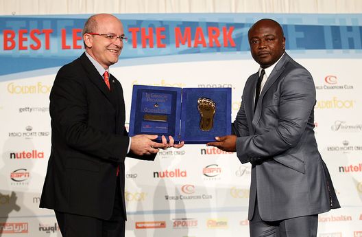 MONACO - OCTOBER 10: Carlo Bresciano of Gruppo Ferrero and football legend Abedi Pele attend the Golden Foot Ceremony Awards on October 10, 2011 in Monaco, Monaco. (Photo by Vittorio Zunino Celotto/Getty Images for Golden Foot) MONACO - OCTOBER 10: Carlo Bresciano of Gruppo Ferrero and football legend Abedi Pele attend the Golden Foot Ceremony Awards on October 10, 2011 in Monaco, Monaco. (Photo by Vittorio Zunino Celotto/Getty Images for Golden Foot)