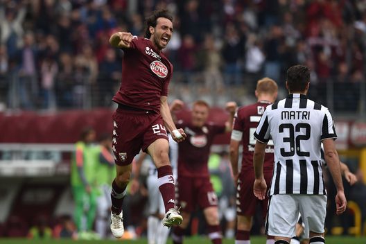 26 aprile 2015, Moretti esulta: il Torino ha vinto il derby contro la Juventus 26 aprile 2015, Moretti esulta: il Torino ha vinto il derby contro la Juventus