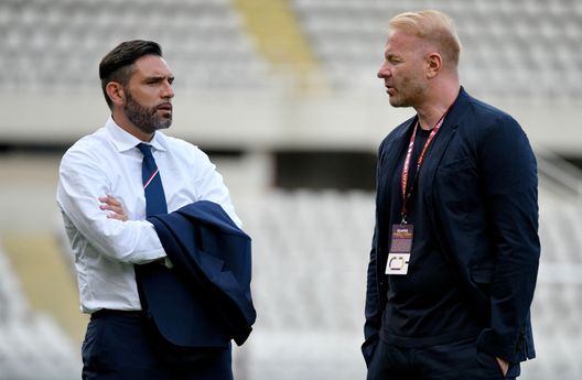 TURIN, ITALY - JUNE 30: Manager of Torino FC Davide Viagnati and Manager of SS Lazio Igli Tare during the Serie A match between Torino FC and SS Lazio at Stadio Olimpico di Torino on June 30, 2020 in Turin, Italy. (Photo by Marco Rosi - SS Lazio/Getty Images) TURIN, ITALY - JUNE 30: Manager of Torino FC Davide Viagnati and Manager of SS Lazio Igli Tare during the Serie A match between Torino FC and SS Lazio at Stadio Olimpico di Torino on June 30, 2020 in Turin, Italy. (Photo by Marco Rosi - SS Lazio/Getty Images)