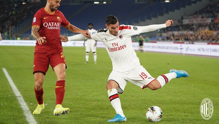 Theo Hernardez in Roma-Milan (credits: acmilan.com) 