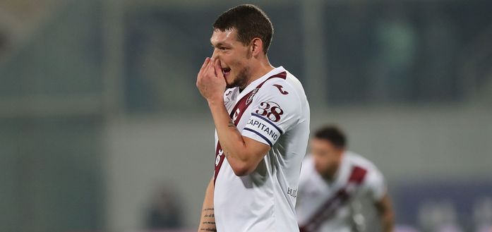 FLORENCE, ITALY - AUGUST 28: Andrea Belotti of Torino FC reacts during the Serie A match between ACF Fiorentina and Torino FC at Stadio Artemio Franchi on August 28, 2021 in Florence,Italy . (Photo by Gabriele Maltinti/Getty Images) FLORENCE, ITALY - AUGUST 28: Andrea Belotti of Torino FC reacts during the Serie A match between ACF Fiorentina and Torino FC at Stadio Artemio Franchi on August 28, 2021 in Florence,Italy . (Photo by Gabriele Maltinti/Getty Images)