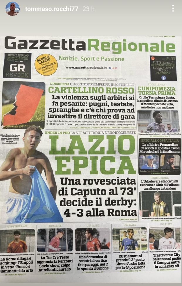 Lazio Under 14, derby vinto con una rovesciata: Tommaso Rocchi “Quant’è bello esse laziali”- immagine 2