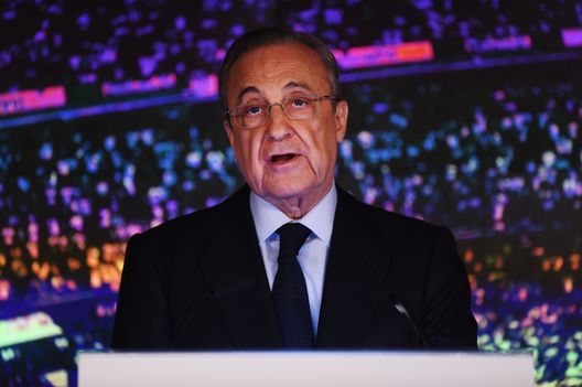 Il presidente del Real Madrid Florentino Perez, Presidente della Super League Il presidente del Real Madrid Florentino Perez, Presidente della Super League