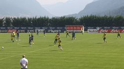 FOTO Ritiro Dimaro day 10, gli azzurri provano il calcio d’inizio nell’allenamento