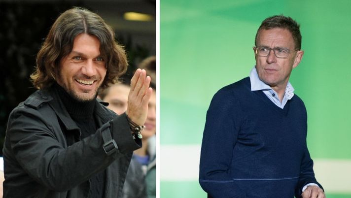 Paolo Maldini e Ralf Rangnick  