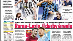 Prima Pagina, Corriere dello Sport: “Decide Conte. Roma-Lazio, il derby è reale”