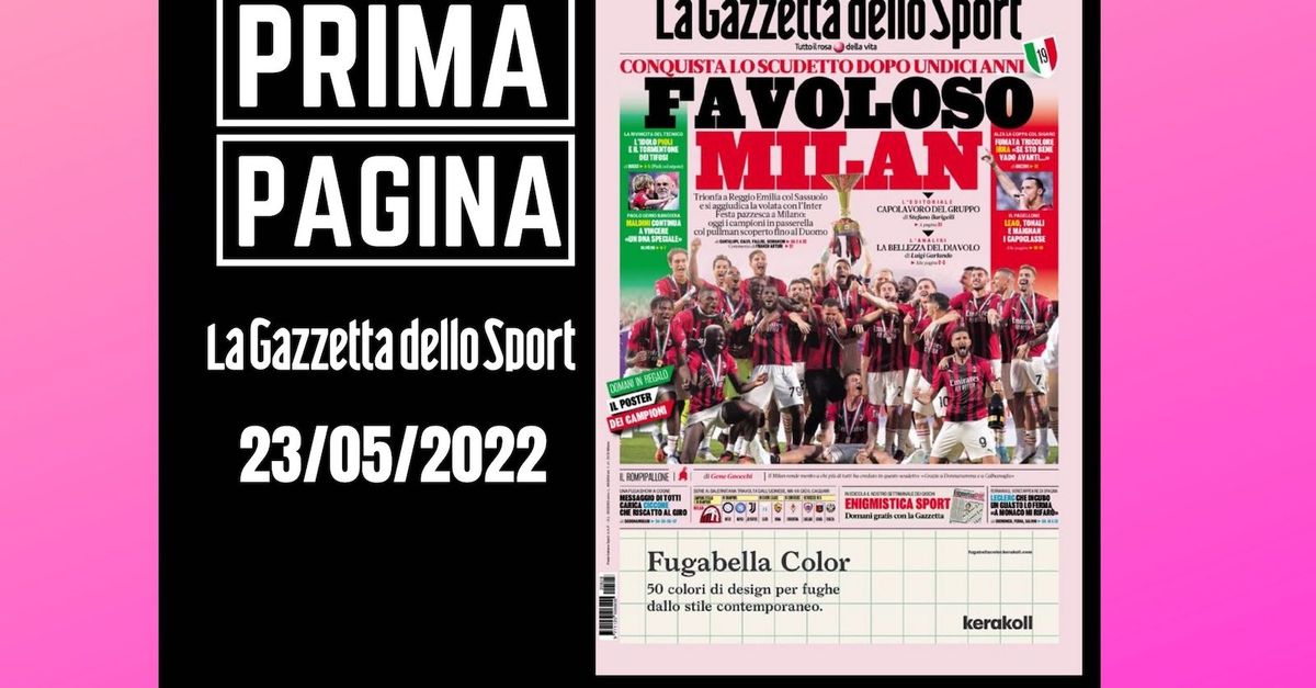 Prima pagina Gazzetta dello Sport: “Favoloso Milan”