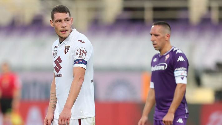 FLORENCE, ITALY - SEPTEMBER 19: Andrea Belotti of Torino FC looks on during the Serie A match between ACF Fiorentina and Torino FC at Stadio Artemio Franchi on September 19, 2020 in Florence, Italy.  (Photo by Gabriele Maltinti/Getty Images) 