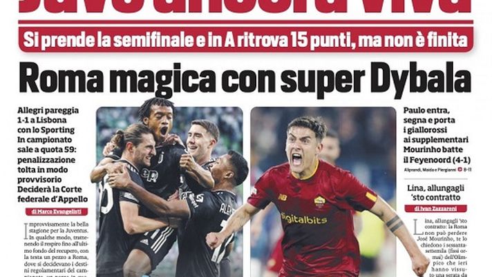 EDICOLA CDS – Bartolozzi: “I miei due derby in panchina”. Juve ancora viva - immagine 1