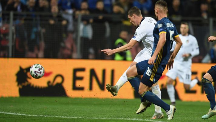 ZENICA, BOSNIA AND HERZEGOVINA - NOVEMBER 15: Andrea Belotti of Italy in action during the UEFA Euro 2020 Qualifier between Bosnia and Herzegovina and Italy on November 15, 2019 in Zenica, Bosnia and Herzegovina. (Photo by Claudio Villa/Getty Images) ZENICA, BOSNIA AND HERZEGOVINA - NOVEMBER 15: Andrea Belotti of Italy in action during the UEFA Euro 2020 Qualifier between Bosnia and Herzegovina and Italy on November 15, 2019 in Zenica, Bosnia and Herzegovina. (Photo by Claudio Villa/Getty Images)
