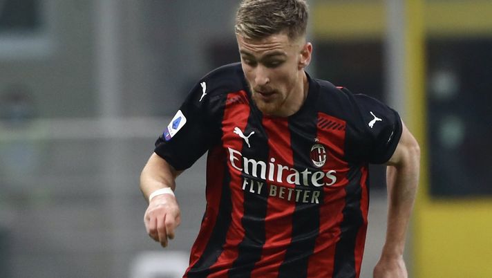 Alexis Saelemaekers (centrocampista AC Milan), qui durante Milan-Fiorentina 2-0 (Serie A 2020-2021) | News (Getty Images) 