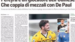MV: “Pereyra è un giocatore dell’Udinese Che coppia di mezzali con De Paul”