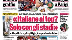 Prima Pagina, Corriere dello Sport: “Gazidis: Italiane al top? Solo con gli stadi”
