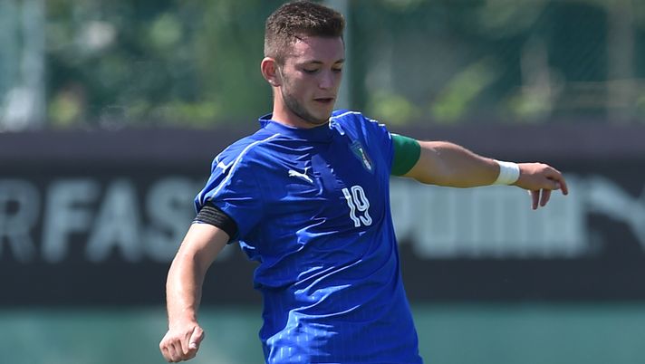 CESENA, ITALY - AUGUST 26:  Mattia Sandri  of Italy U16 in action during the friendly match between AC Cesena U16 and Italia U16 at  on August 26, 2016 in Cesena, Italy.  (Photo by Giuseppe Bellini/Getty Images) 