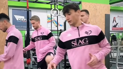 VIDEO Palermo, verso la Reggina: allenamento in palestra per i rosanero di Corini